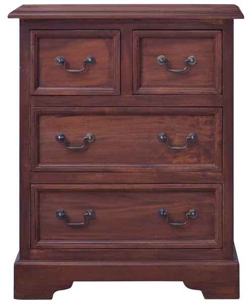 Chest of Drawers Classical Brown Solid Mahogany Wood