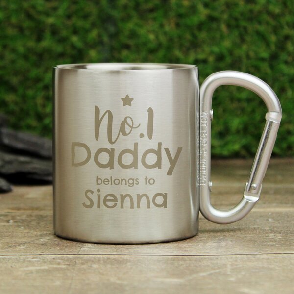 Personalised No1 Daddy Mug Silver