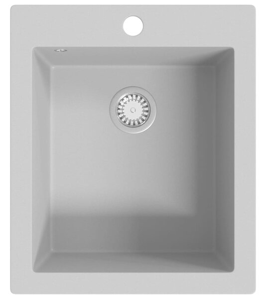 Overmount Kitchen Sink Single Basin Granite Grey