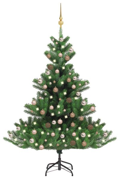 Nordmann Fir Artificial Christmas Tree LED&Ball Set Green 210cm