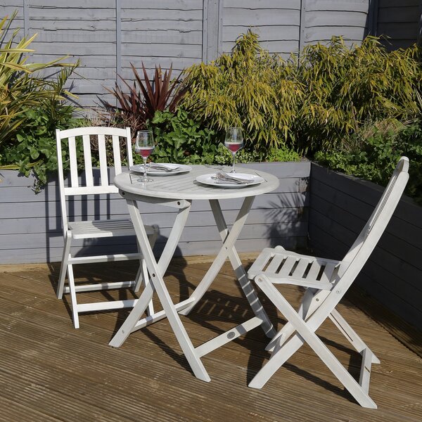 Acacia Washed Wood Bistro Set