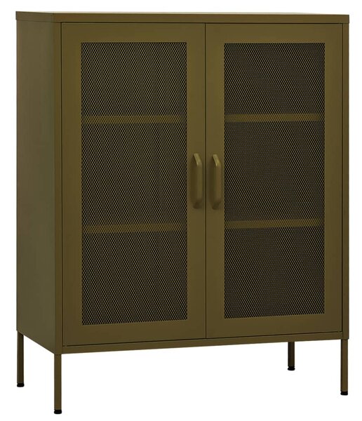 Storage Cabinet Olive Green 80x35x101.5 cm Steel