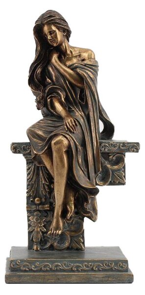 Decorative Figure DKD Home Decor 17 x 11 x 32,50 cm Lady Copper