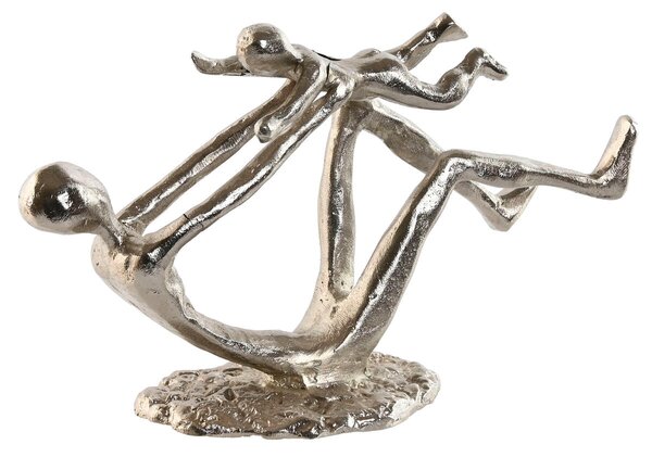 Decorative Figure Home ESPRIT Silver 25 x 8 x 14 cm (2 Units)