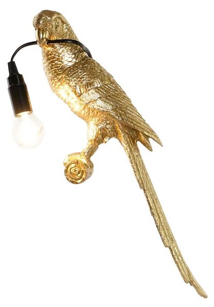 Wall Lamp DKD Home Decor Golden Resin 25 W Parrot (14 x 11,5 x 46 cm)
