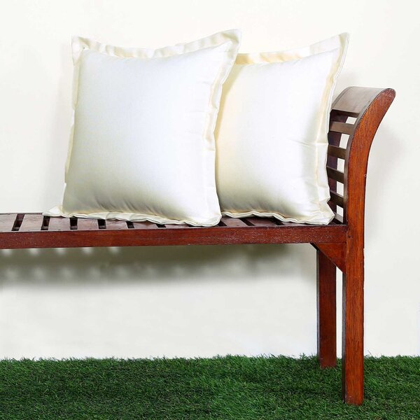 Homescapes Natural Plain Outdoor Cushion 45 x 45 cm, Set of 2