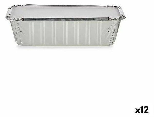 Set of Food Trays Kinvara 16153 Disposable With lid 12 Units