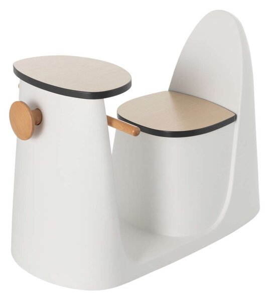 2-in-1 table chair Vespo white