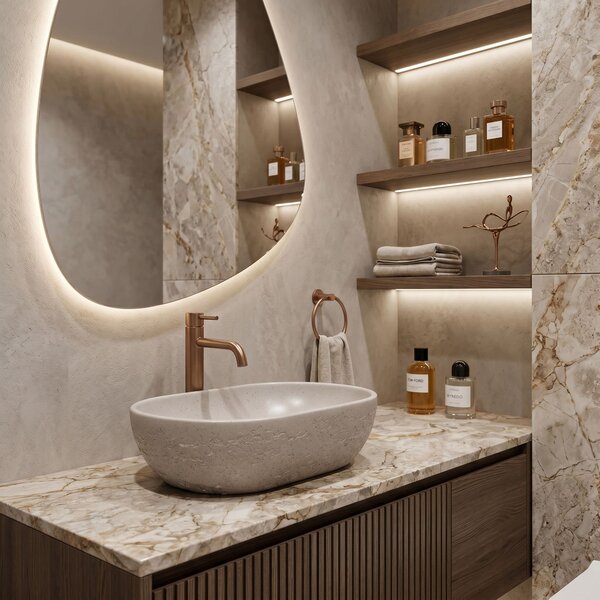 Countertop Basin Rea Mira Greige