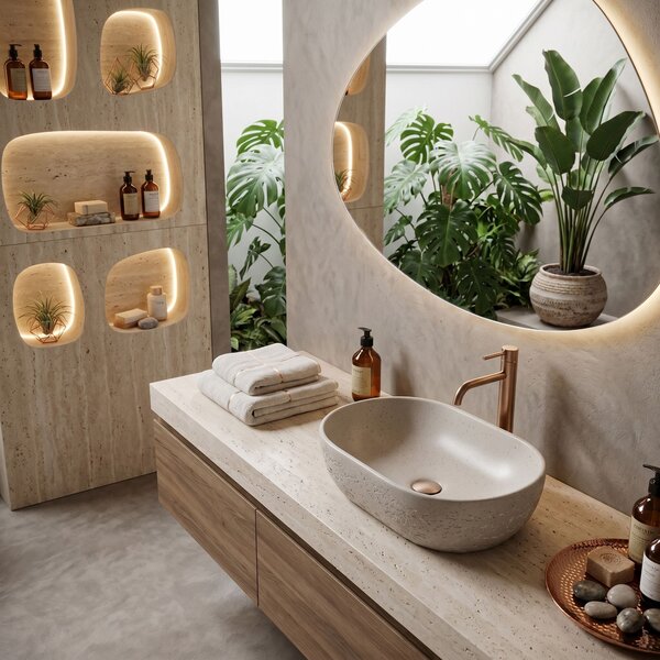 Countertop Basin Rea Mira Greige