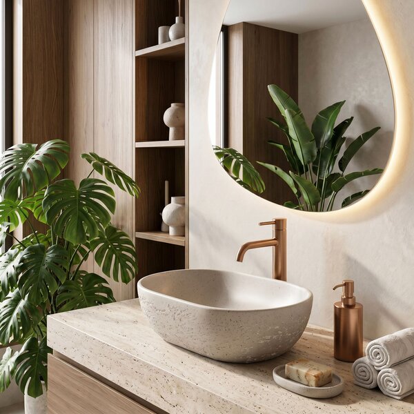 Countertop Basin Rea Mira Greige