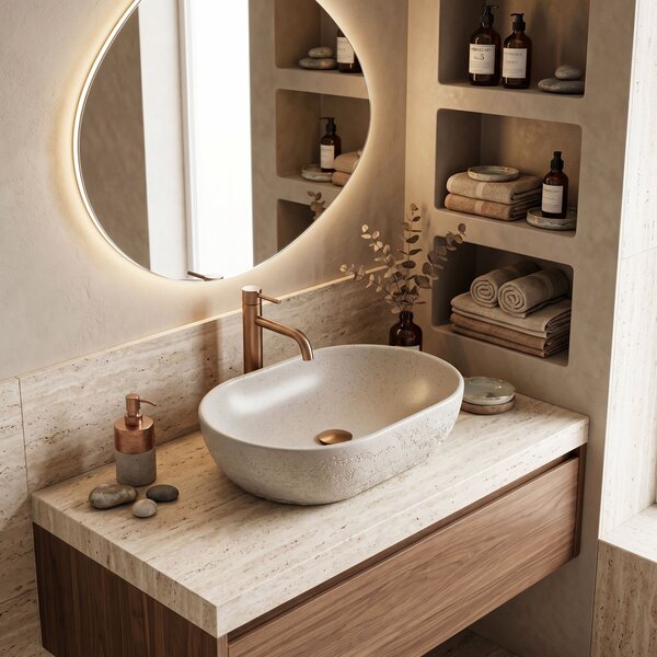 Countertop Basin Rea Mira Greige