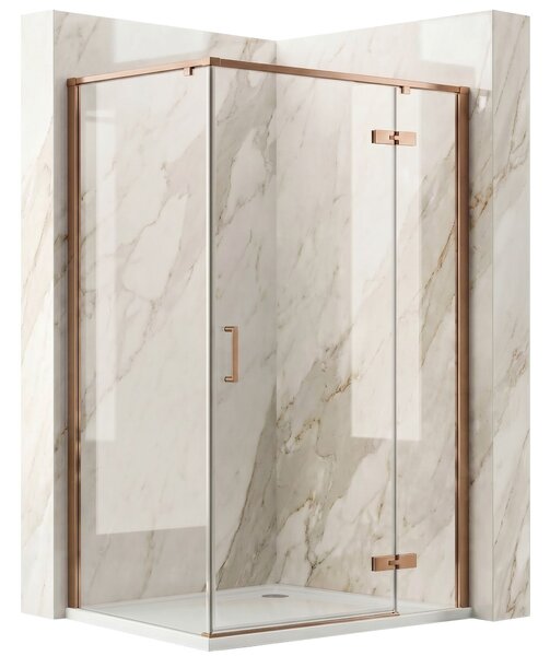 Shower enclosure Rea Bruno 100x80 Brush Copper