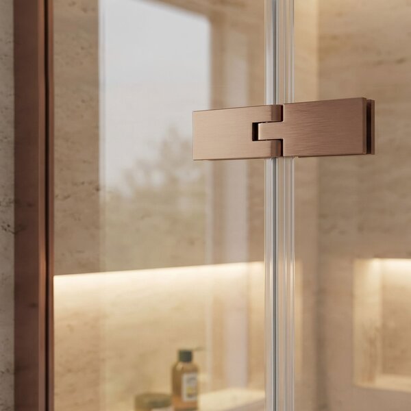Shower enclosure Rea Bruno 100x80 Brush Copper