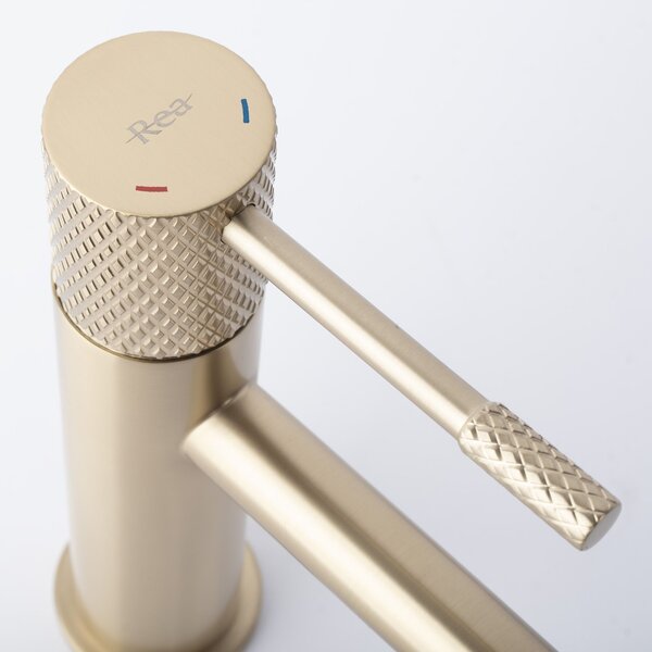 Bathroom faucet Rea Venti Brush Gold High
