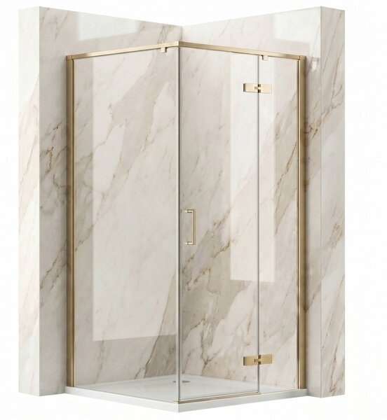 Shower enclosure Rea Bruno 90x90 Brush Gold