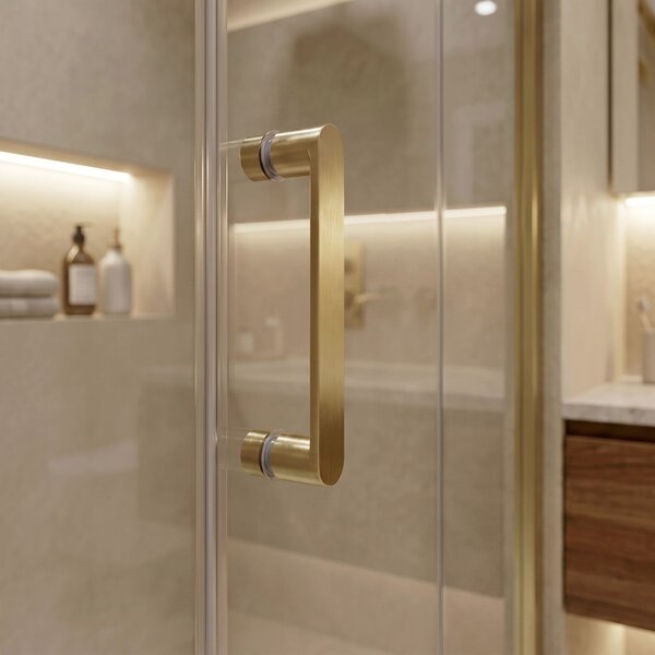 Shower enclosure Rea Bruno 90x90 Brush Gold