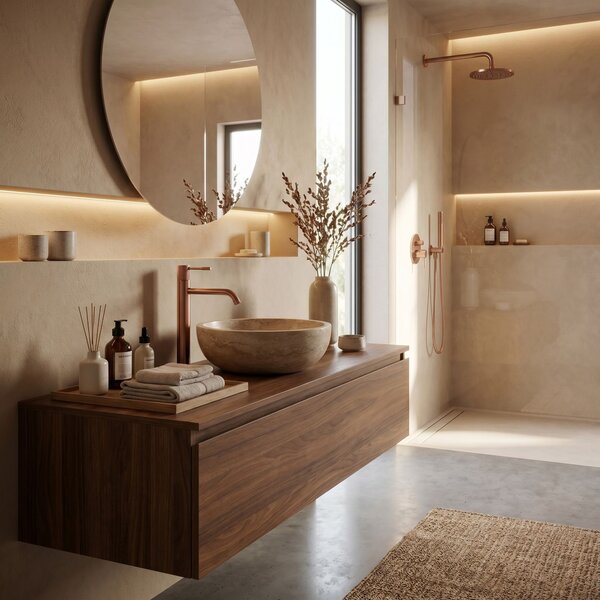 Bathroom faucet Rea Venti Brush Copper High