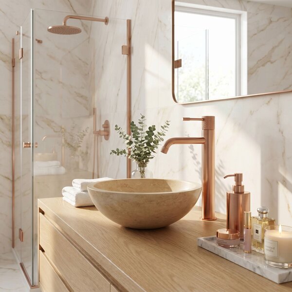 Bathroom faucet Rea Venti Brush Copper High