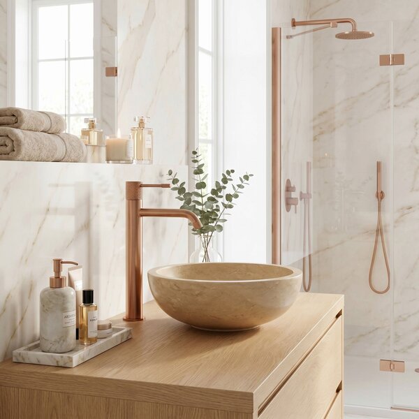 Bathroom faucet Rea Venti Brush Copper High