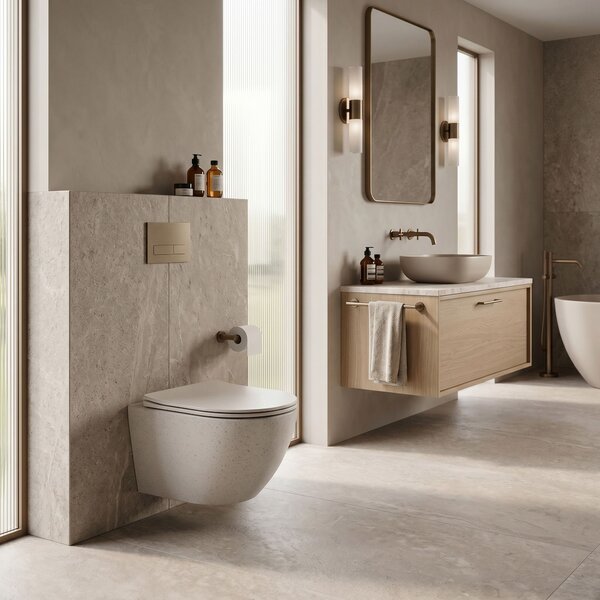 Toilet bowl REA Carlo Mini Rimless Ecru