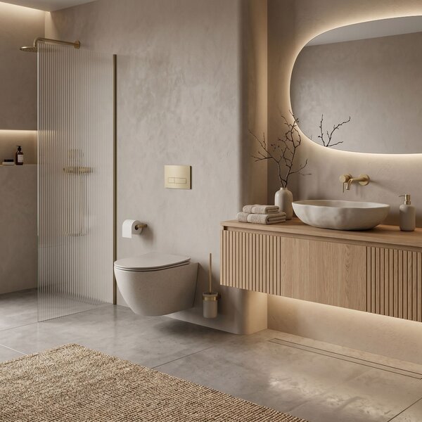 Toilet bowl REA Carlo Mini Rimless Ecru
