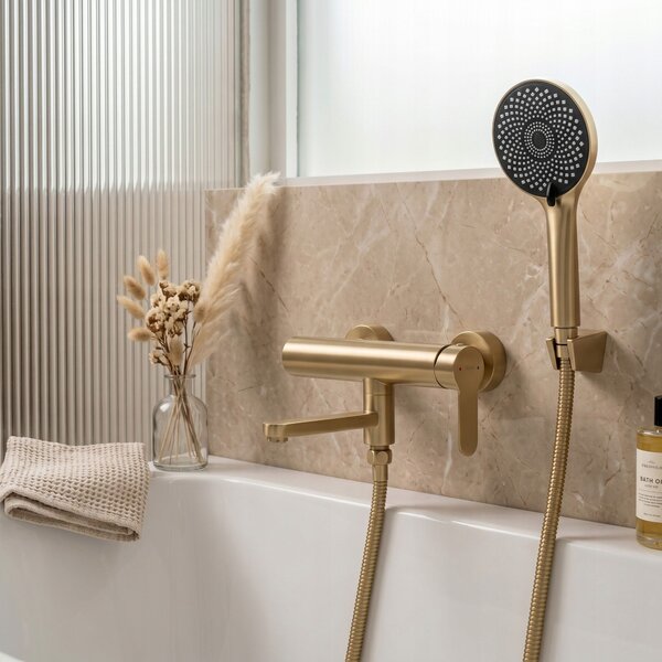 Shower hose Rea Brush Gold 150 cm