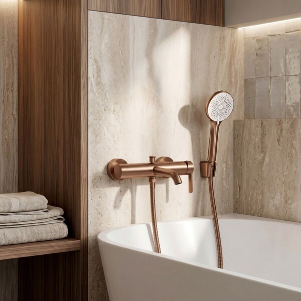 Bath faucet REA Ontario Side Brush Copper