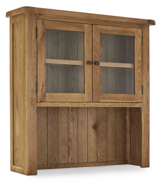 Zelah Oak Dresser Hutch, Solid Wood | Roseland Furniture