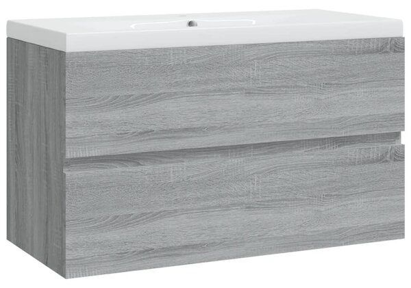 Sink Cabinet with Built-in Basin Grey Sonoma Engineered Wood