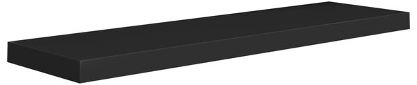 Floating Wall Shelf Black 90x23.5x3.8 cm MDF