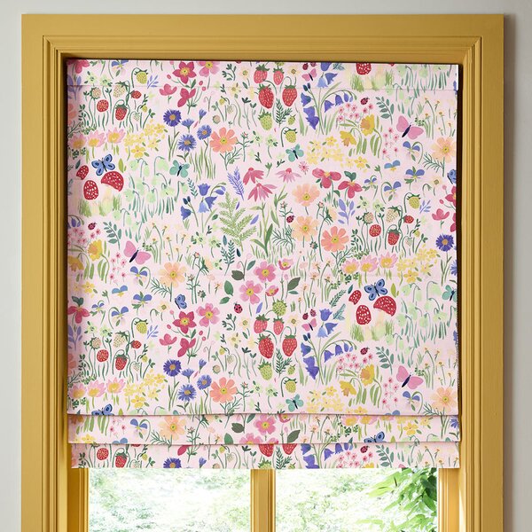 Wee Blue Bell Secret Garden Made To Measure Roman Blind Rose