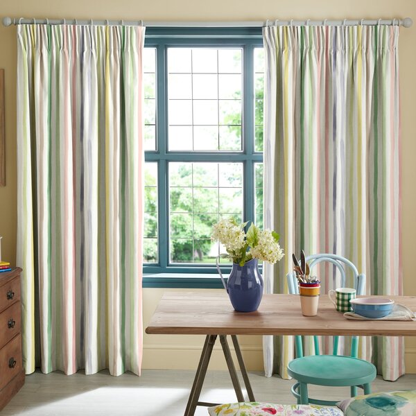 Bluebellgray Watercolour Stripe Made To Measure Curtains Tetbury