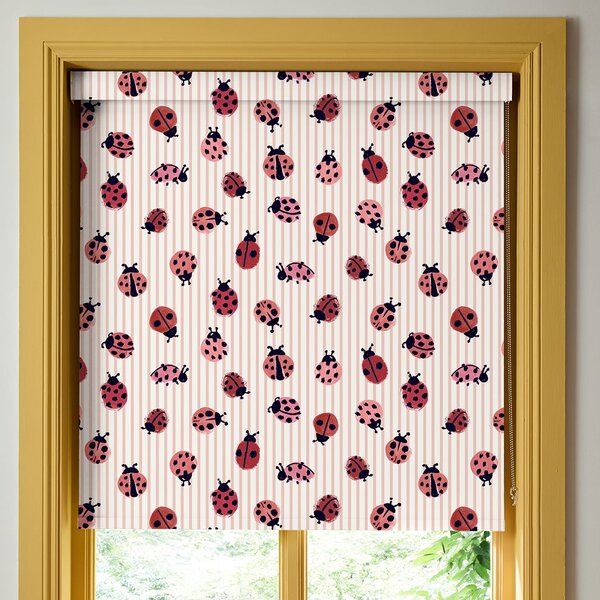 Wee Blue Bell Little Ladybirds Translucent Made To Measure Roller Blind Poppy