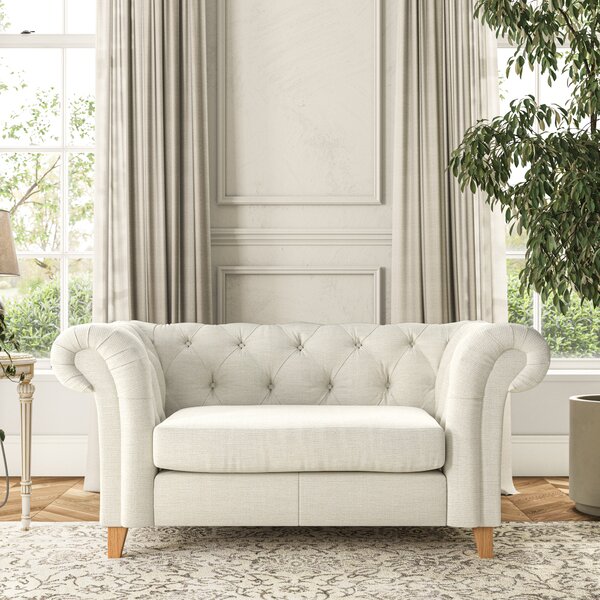 Pimlico Snuggle Chair Chunky Tonal Weave Ivory