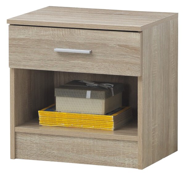 Renio Nightstand With 1 Drawer Sonoma Oak