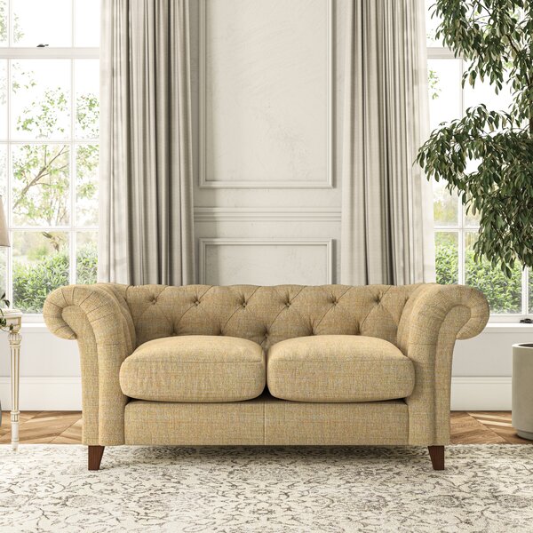 Pimlico Large 2 Seater Sofa Chunky Tonal Weave Ochre