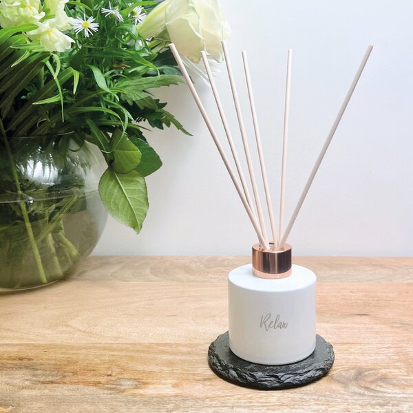 Atelier 38 Relax Spa Range Engraved Diffuser White