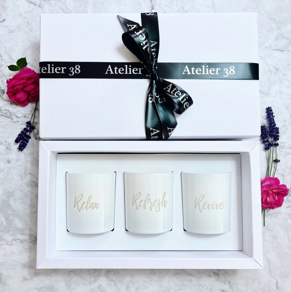 Atelier 38 Set of 3 Spa Collection Candle Gift Set White