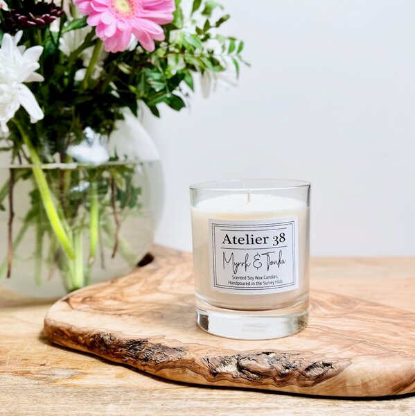 Atelier 38 Myrrh & Tonka Medium Candle Clear