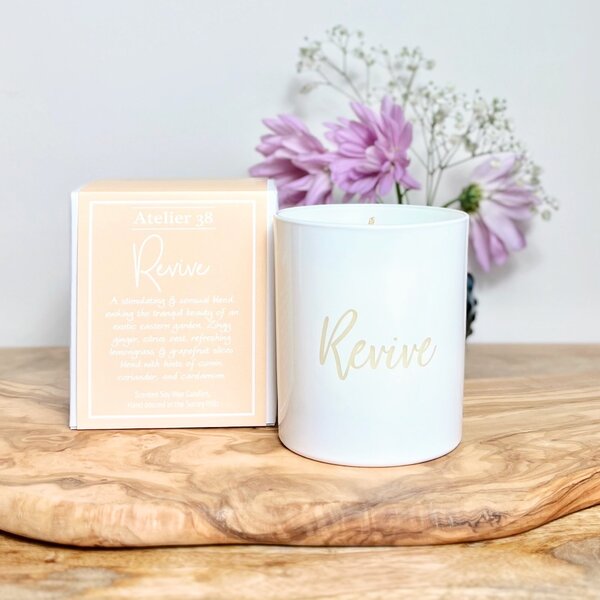 Atelier 38 Revive Engraved Candle White