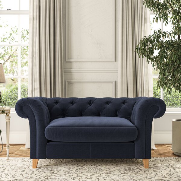 Pimlico Snuggle Chair House Velvet Luxe Navy