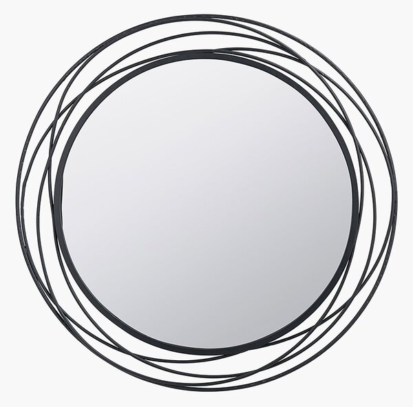 Metal Swirl Round Wall Mirror