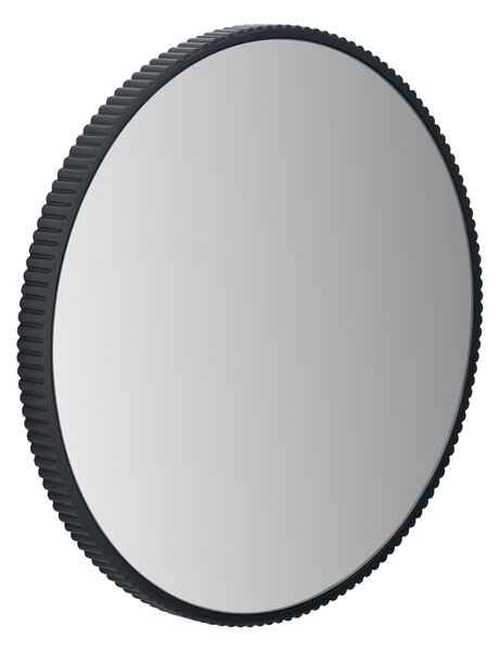 Metal Cog Edged Round Wall Mirror