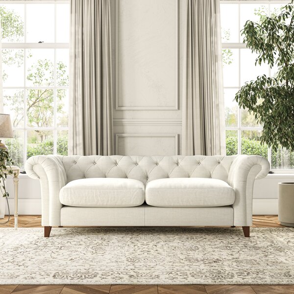 Pimlico Large 3 Seater Sofa Chunky Tonal Weave Ivory