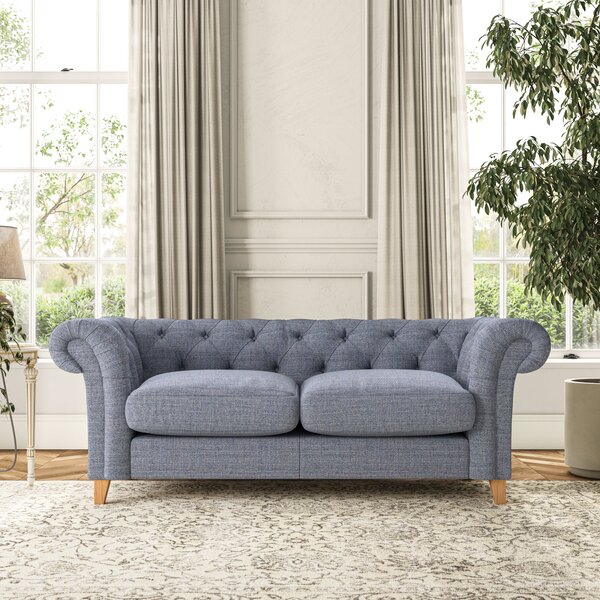 Pimlico 3 Seater Sofa Chunky Tonal Weave Navy