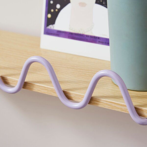 Lilac Wiggle Wall Shelf