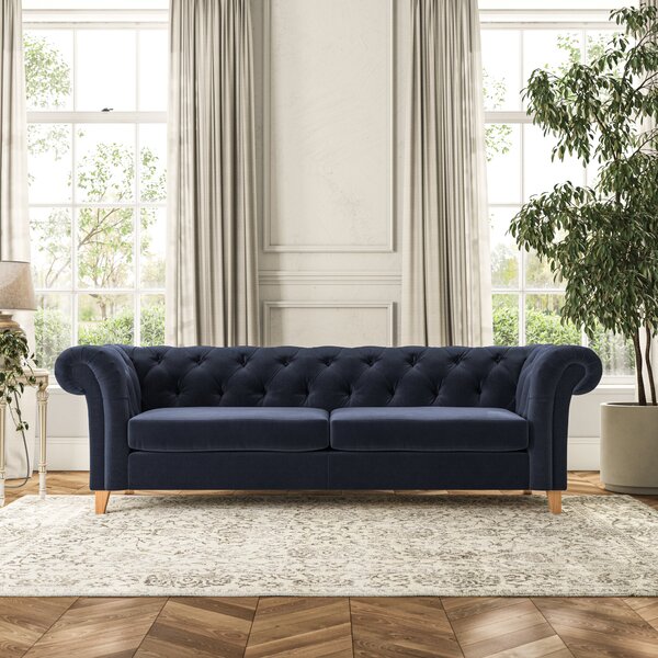 Pimlico 4 Seater Sofa House Velvet Luxe Navy