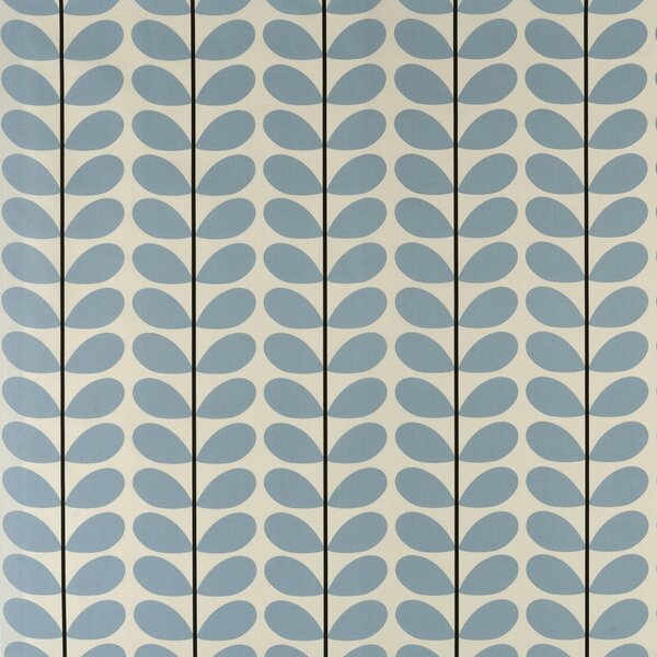 Orla Kiely - Two Colour Stem Curtain Fabric Powder Blue