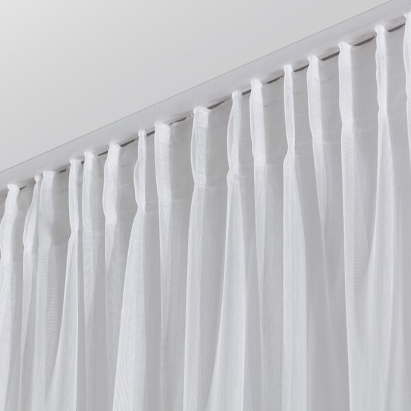 Pencil pleat voile/net curtain